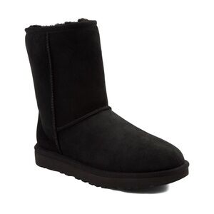 UGG Classic II Genuine Shearling Lined Short Boot in Black